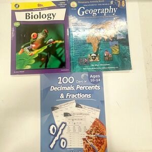 3 Homeschool Middle School Workbooks Math Science Geography